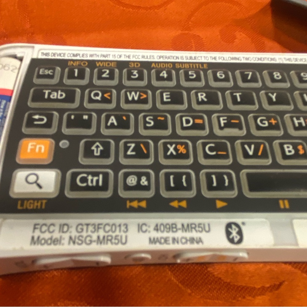 Sony TV Remote Control Model NSG-MR5U - Picture 7 of 7